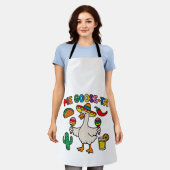 メグースタおもしろいメキスペインのシカ エプロン (着用した状態)