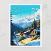 メゲヴフランスアートヴィンテージ旅行イラストレーション ポストカード (正面)