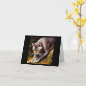 メコンボブテール猫 カード (黄色い花)