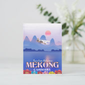 メコンリバーカンボジアバケーションポスター ポストカード (スタンド正面)