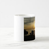 メコン川サンセット…タイ,イサーン,ノングカイ コーヒーマグカップ (中央)