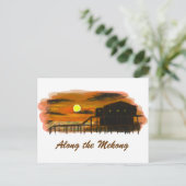 メコン沿い ポストカード (スタンド正面)