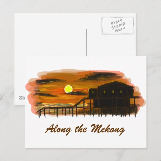 メコン沿い ポストカード (正面/裏面)