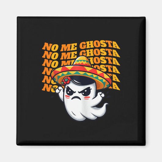 メゴスタメキシおもしろいカンハロウィーン幽霊女性1 マグネット (正面)