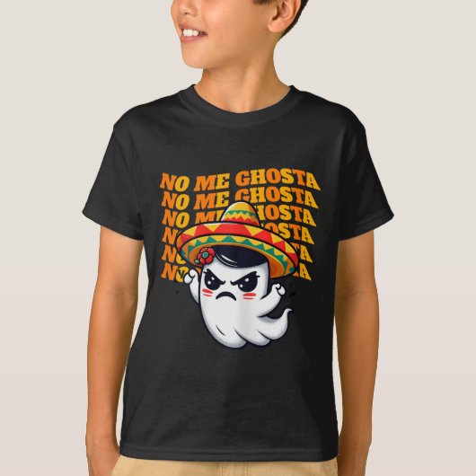 メゴスタメキシおもしろいカンハロウィーン幽霊女性1 Tシャツ (正面)