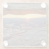 メサのアーチ、Canyonlandsの国立公園の日の出 ガラスコースター (裏面)