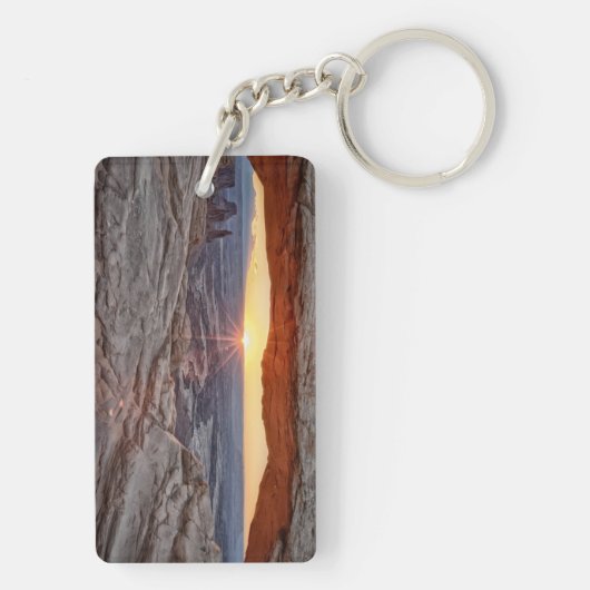 メサのアーチ、Canyonlandsの国立公園の日の出 キーホルダー (裏面)