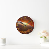 メサのアーチ、Canyonlandsの国立公園 ラウンド壁時計 (ホーム)