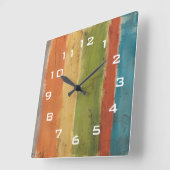 メサの層I スクエア壁時計 (傾斜)