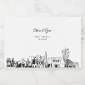 メサアリゾナパーティー好意ウェルカムギフトカスタム リキュールボトルラベル (シングルラベル)