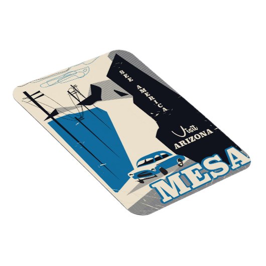メサアリゾナヴィンテージスタイル旅行ポスター マグネット (右側)