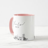 メサスカイライン オーダーメイド ウェディングコーヒーマグ マグカップ (正面左)