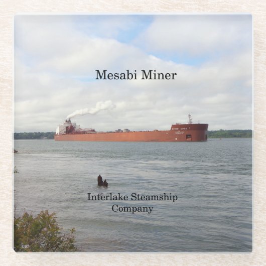 メサビマイナーガラスコースター ガラスコースター (正面)