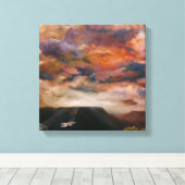 メサラップのキャンバス上の赤尾ホークプリント キャンバスプリント (インサイチュ (ウッドフロア))