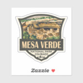 メサヴェルデナショナルパークイラストレーショントラベルアート シール (シート)