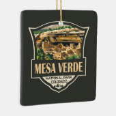 メサヴェルデナショナルパークイラストレーショントラベルアート セラミックオーナメント (右)