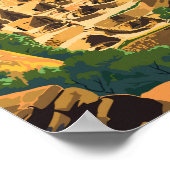 メサヴェルデナショナルパークイラストレーショントラベルアート ポスター (角)