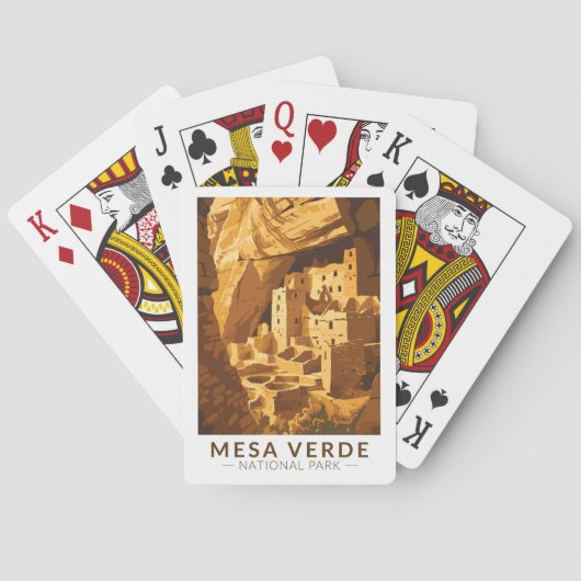 メサヴェルデナショナルパーククリフパレストラベルアート トランプ (裏面)