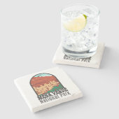 メサヴェルデナショナルパークコロラドカラフルヴィンテージ ストーンコースター (横)