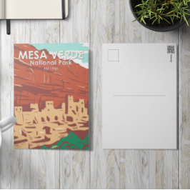 メサヴェルデナショナルパークコロラドカラフルヴィンテージ ポストカード