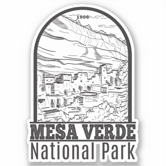 メサヴェルデナショナルパークコロラドヴィンテージ シール (正面)