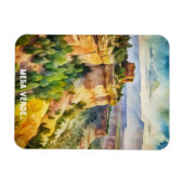 メサヴェルデ国立公園ウォーター絵画カラー マグネット (横)