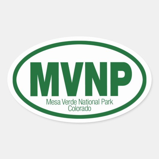メサヴェルデ国立公園 楕円形シール (正面)