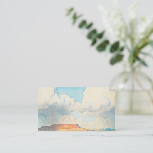 メサ上の雨， 1945メイナード・ディクソン 名刺 (スタンド正面)