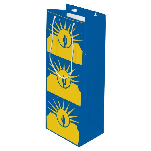 メサ国旗、アリゾナワイン抱き枕 ワインギフトバッグ (正面アングル)