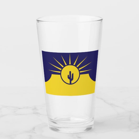メサ国旗（アリゾナ、米国） タンブラーグラス (正面)