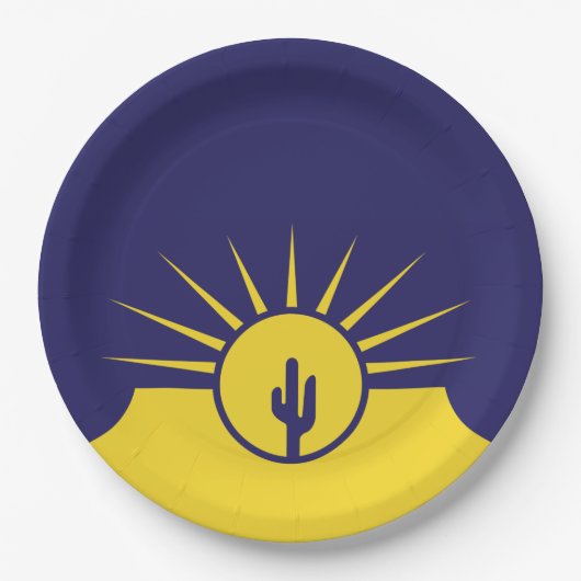 メサ国旗（アリゾナ、米国） ペーパープレート (正面)