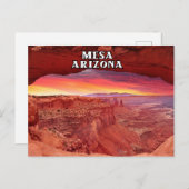 メサ型アリゾナ葉書お土産旅行 ポストカード (正面/裏面)