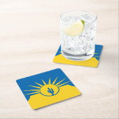 メサ州旗アリゾナ州紙コースター スクエアペーパーコースター (インサイチュ)