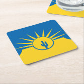 メサ州旗アリゾナ州紙コースター スクエアペーパーコースター (アングル)