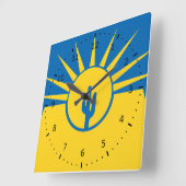 メサ州旗，アリゾナ州城壁時計 スクエア壁時計 (傾斜)