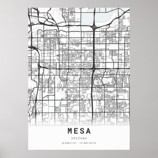 メサ市地図 ポスター