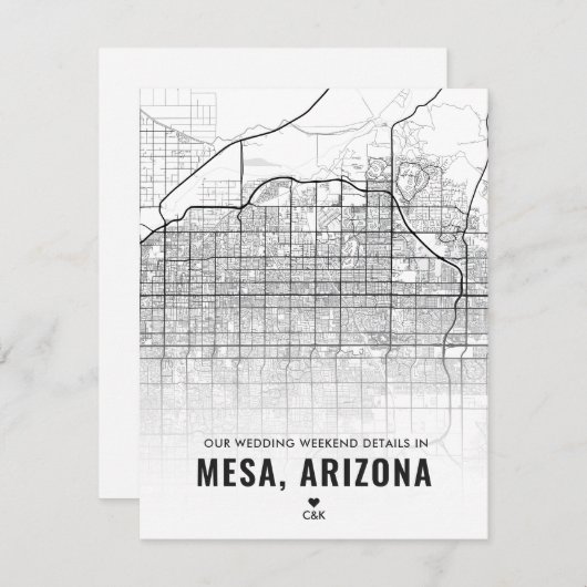 メサ結婚の週末詳細エンクロージャカード エンクロージャーカード (正面/裏面)