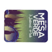メサ・ヴェルデ国立公園 キャンピング旅行ポスター マグネット (横)