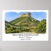 メサ・ヴェルデ国立公園 コロラド州 水彩 ポスター (正面)