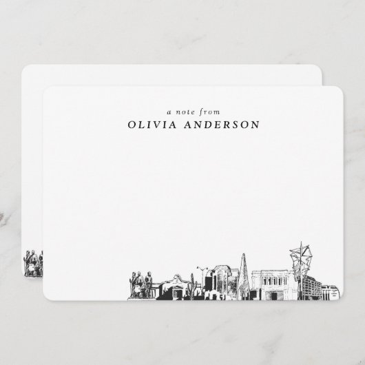 メサArizonaスケッチパーソナライズされたノートカード ノートカード (正面/裏面)