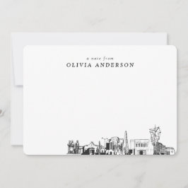 メサArizonaスケッチパーソナライズされたノートカード ノートカード