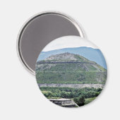 メシの近くのテオティワカン遺跡の太陽のピラミッド マグネット (正面/裏面)