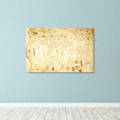 メシアの地図、チャールズ5世の地図 キャンバスプリント (インサイチュ (ウッドフロア))