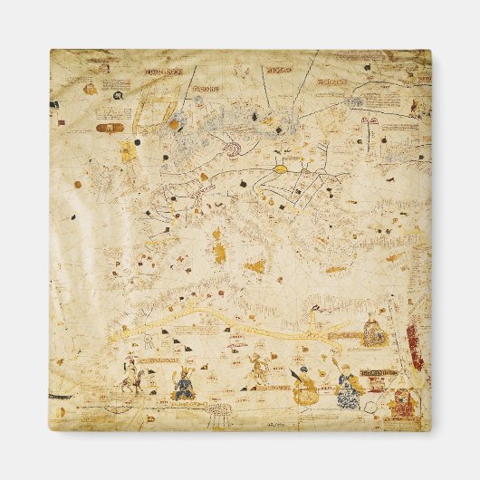 メシアの地図、チャールズ5世の地図 マグネット (正面)