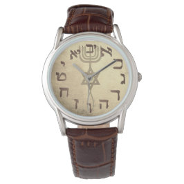 メシアニックユダヤ教キリスト教イェスファヘブライ語金ゴールドメンズ 腕時計