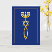 メシア的なシール-青 カード (黄色い花)