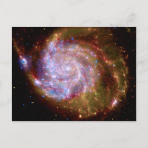 メシエ天体101号・M101・子持ち銀河・おおぐま座の渦巻銀河 - ハッブル宇宙望遠鏡 写真 ポストカード