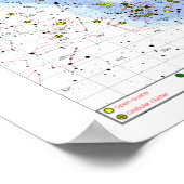 メシエ星図、全体シンプル表示 ポスター (角)