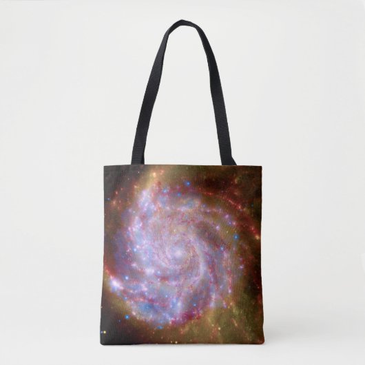 メシエ101スパイラル銀河系-ハッブル望遠鏡写真 トートバッグ (正面)