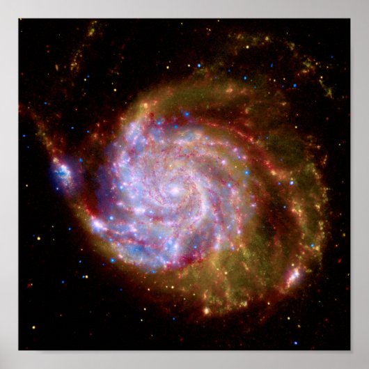 メシエ101渦巻銀河 - ハッブル宇宙望遠鏡の写真 ポスター (正面)